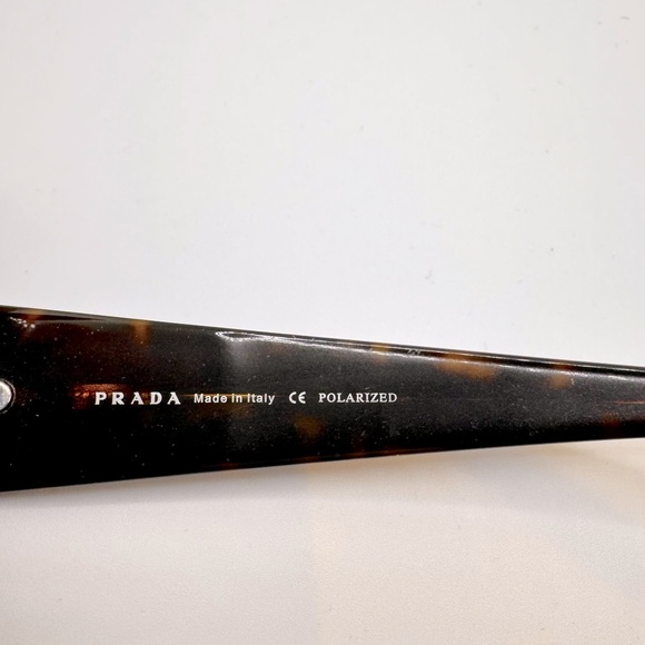 Prada Havana Brown Tortoise Shell Polarized Sunglasses with gold lenses - EUC - Picture 7 of 10